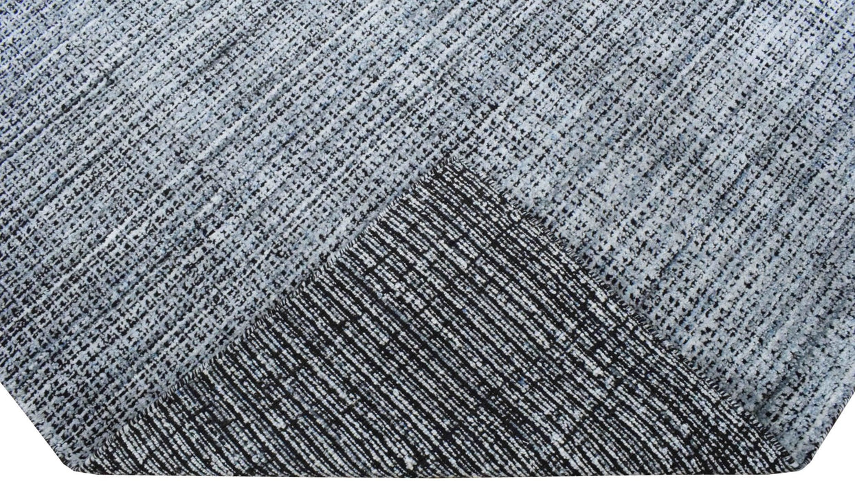 Gray and Black Handmade Area Rug Made With Fine Viscose