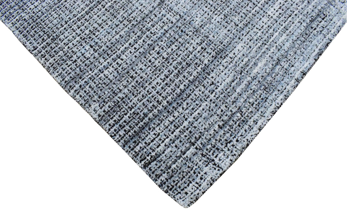 Gray and Black Handmade Area Rug Made With Fine Viscose