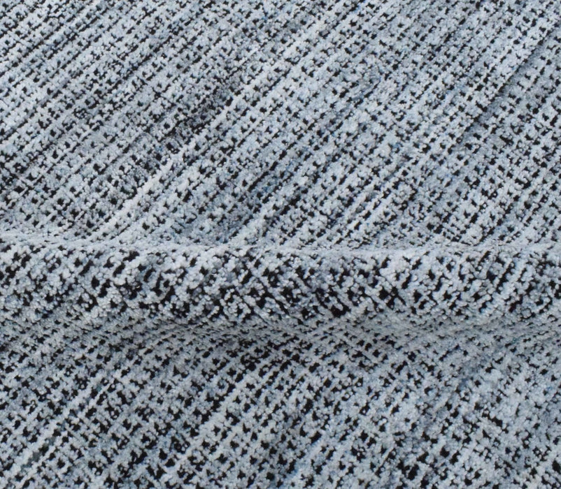 Gray and Black Handmade Area Rug Made With Fine Viscose