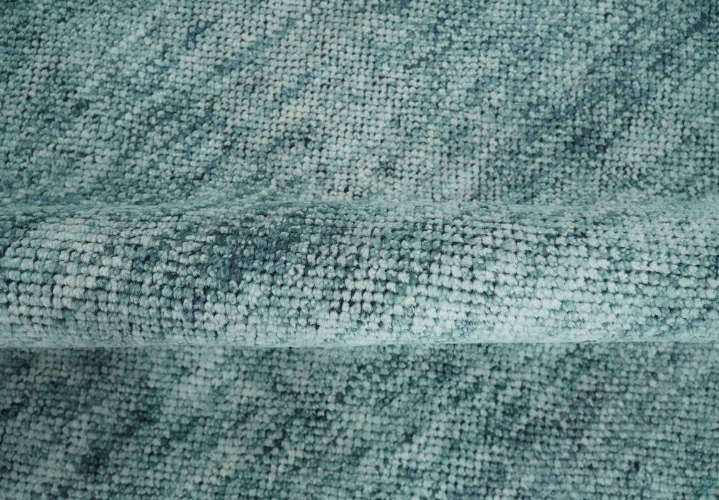 Gray, Beige and Silver contemporary Hand knotted 9x12 wool Area Rug