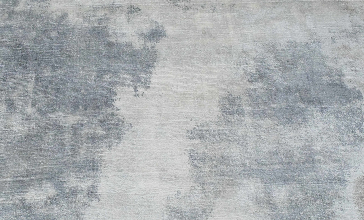 Gray, Brown and Ivory Handmade Area Rug Made With Fine Viscose