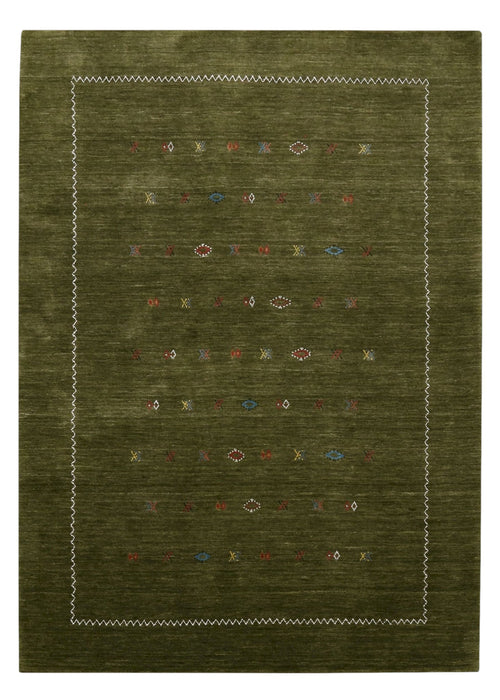 Green Modern Design Hand Loomed Wool Area Rug