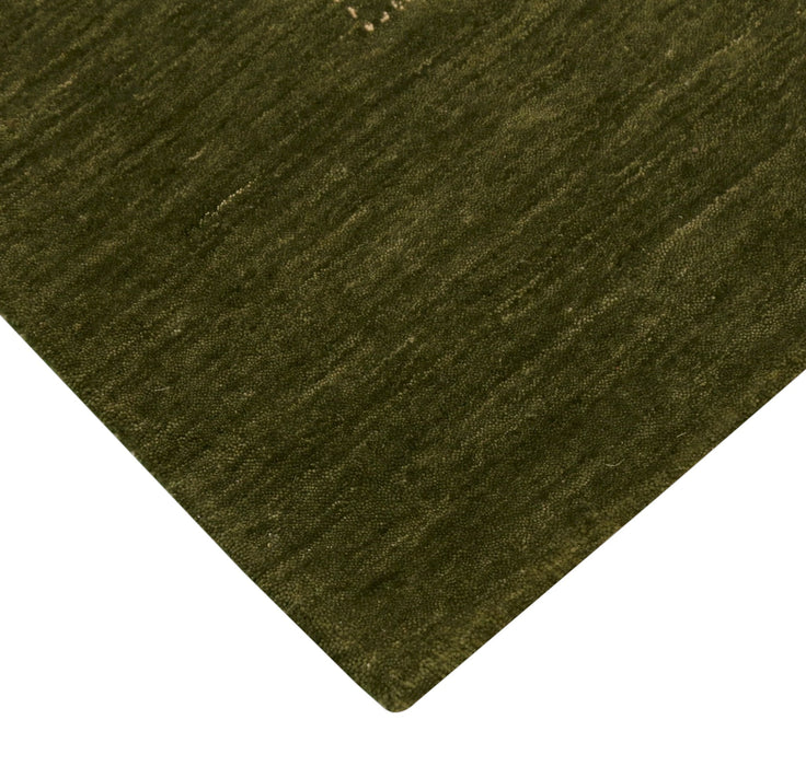 Green Tribal Design Hand Loomed Wool Area Rug