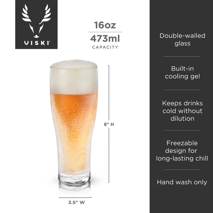 Glacier Double-Walled Chilling Beer Glass