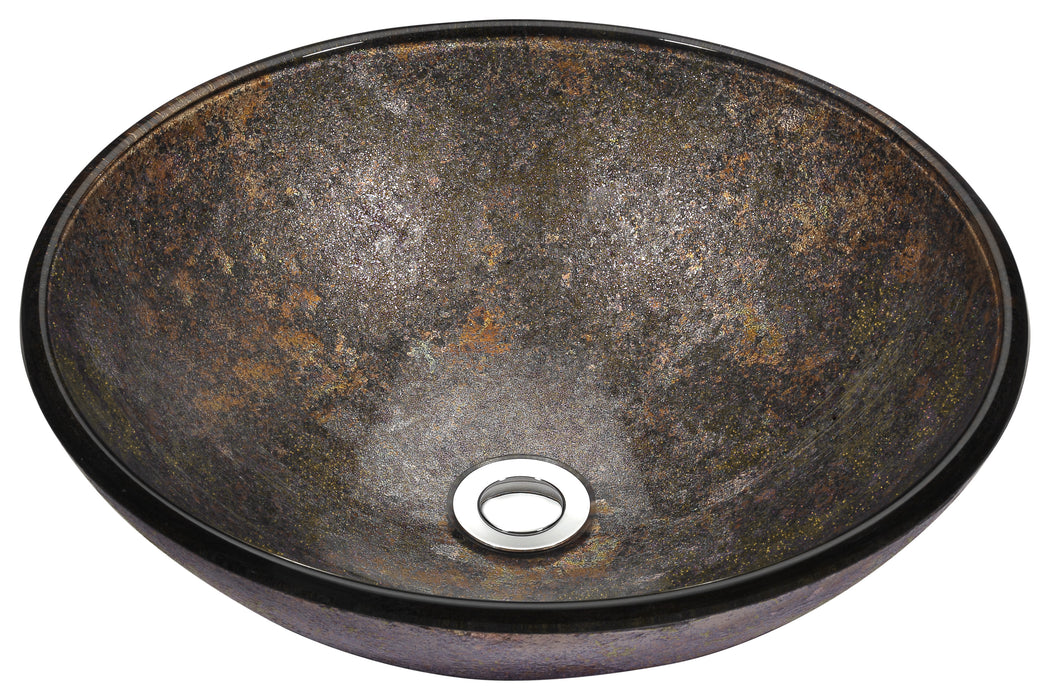 Stellar Series Deco-Glass Vessel Sink in Stellar Burst