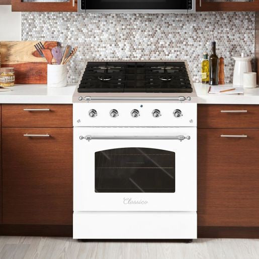 Hallman CLASSICO 30" 4.2 Cu.Ft. 4 Burner Freestanding All Gas Range and Gas Oven - HCLRG30