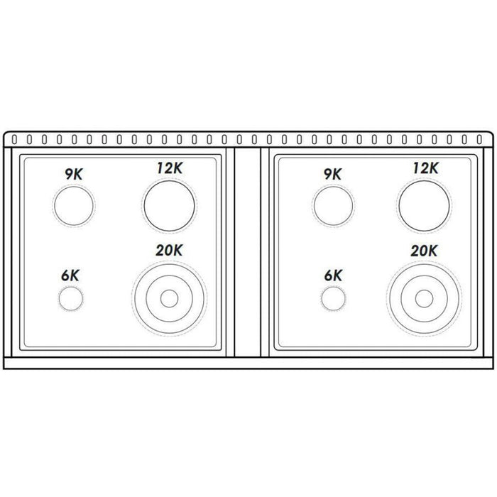 Hallman BOLD 48” 6.7 Cu.Ft. 8 Burner Freestanding All Gas Range and Gas Oven - HBRG48