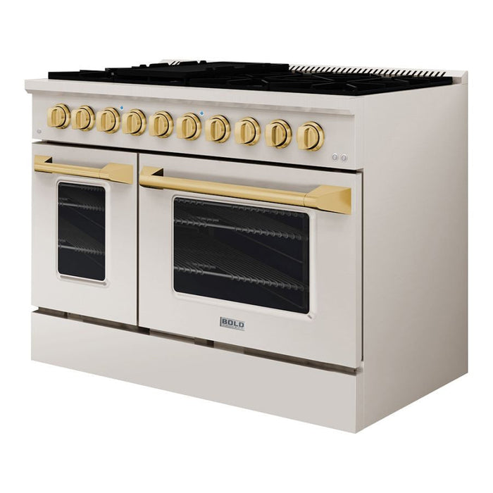 Hallman BOLD 48” 6.7 Cu.Ft. 8 Burner Freestanding All Gas Range and Gas Oven - HBRG48