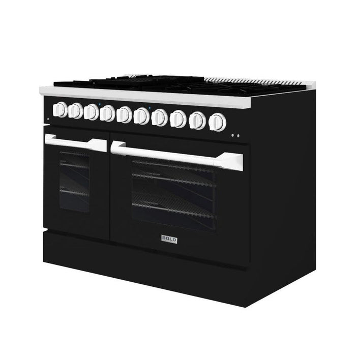 Hallman BOLD 48” 6.7 Cu.Ft. 8 Burner Freestanding All Gas Range and Gas Oven - HBRG48