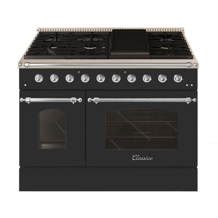 Hallman CLASSICO 48” 6.7 Cu.Ft. 8 Burner Freestanding All Gas Range and Gas Oven - HCLRG48