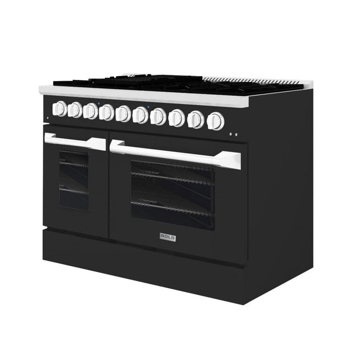 Hallman BOLD 48” 6.7 Cu.Ft. 8 Burner Freestanding All Gas Range and Gas Oven - HBRG48