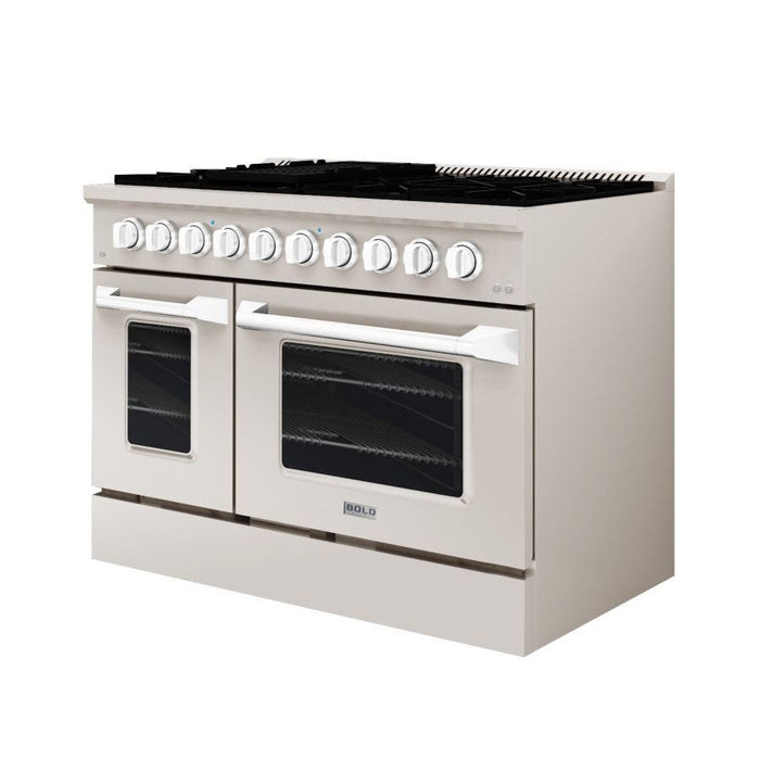 Hallman BOLD 48” 6.7 Cu.Ft. 8 Burner Freestanding All Gas Range and Gas Oven - HBRG48