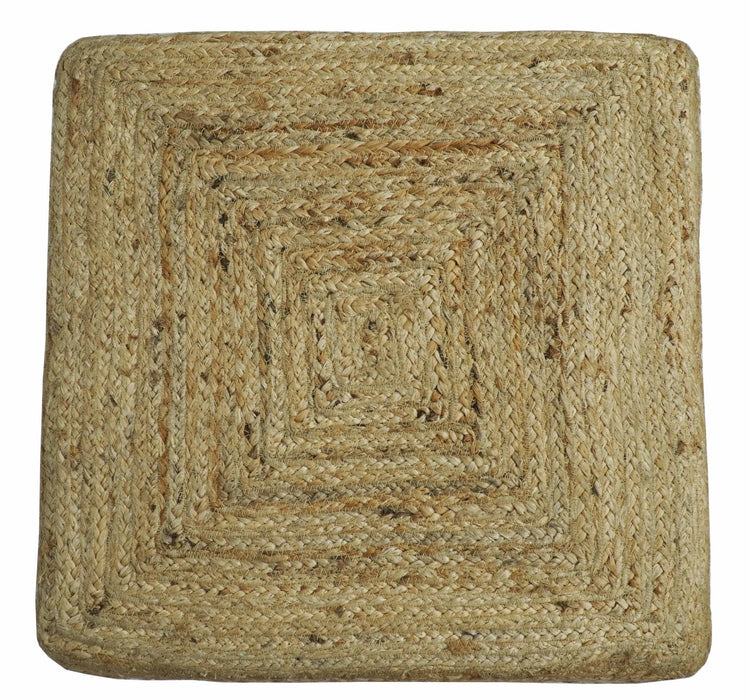 Modern Style Gold Hand Braided boho Jute Pouf