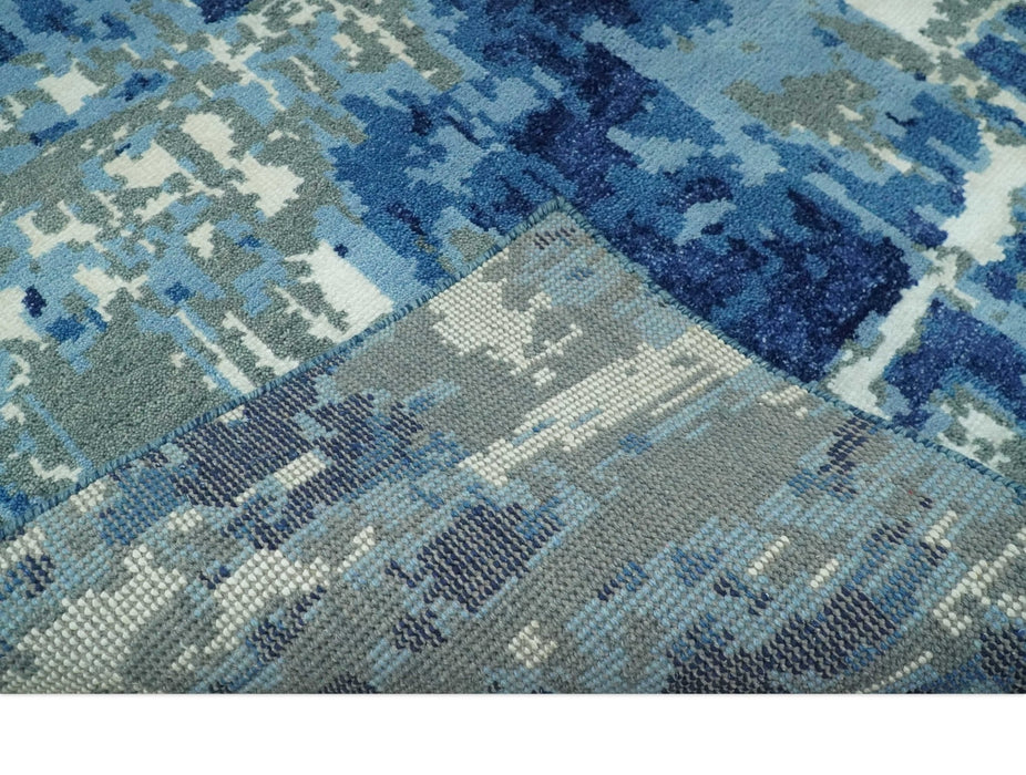 5x8 Modern Abstract Hand Knotted Wool Area Rug