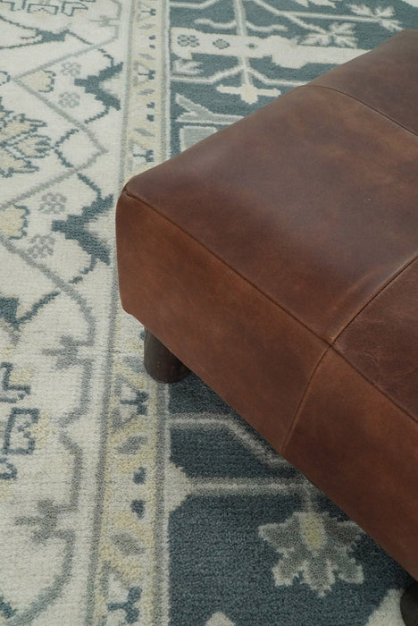 Hand Knotted 8x10 Oriental Oushak Gray and Beige Wool Area Rug, Living Room Rug | TRDCP80810