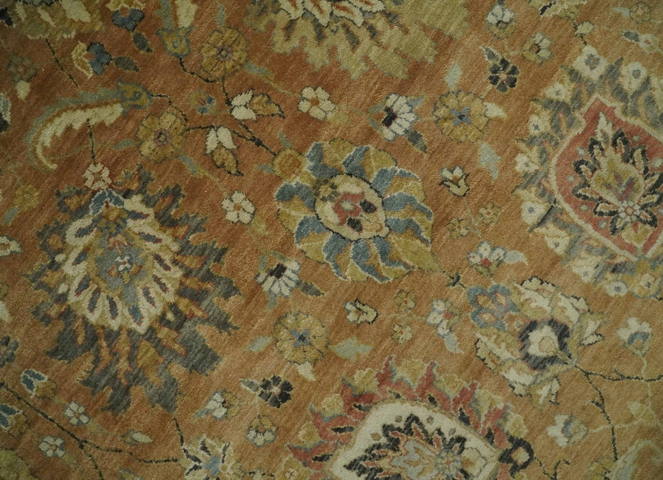 Hand knotted Beige, Ivory and Brown 8x10 Hand knotted Oushak Area Rug