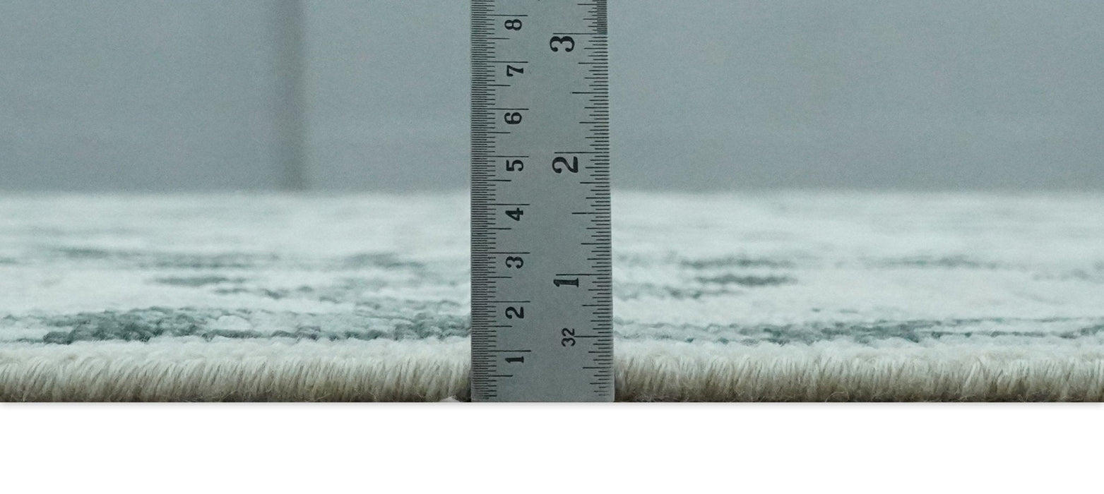 Hand Knotted Multi size Ivory, Silver and Charcoal Antique Turkish  Oushak Wool Area Rug