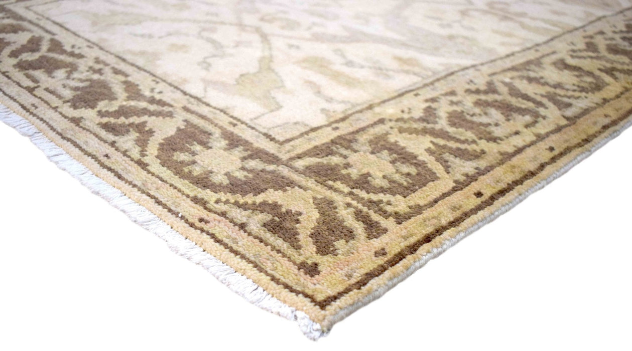 Hand Knotted Oriental Oushak Wool Runner Rug