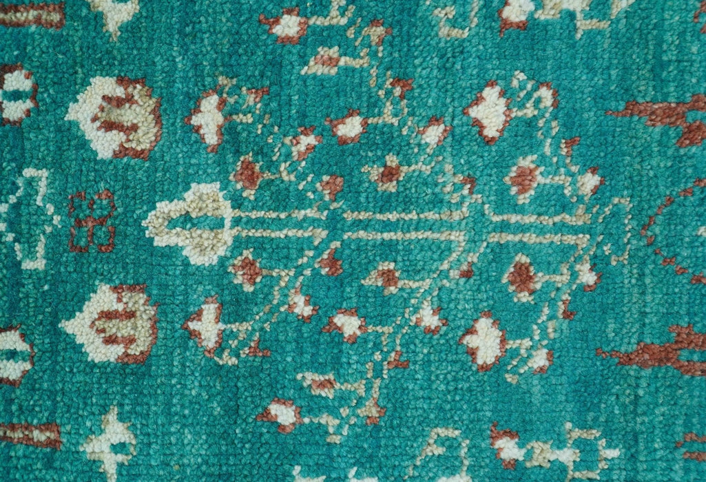 Hand knotted Tree of life Teal Traditional Style 4x6 Wool Area Rug