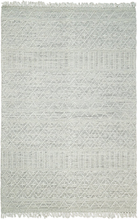 Flatwoven Dhurrie Woolen Chunky and Soft White Wool Area Rug, Living Room and Kids Rug | CAL1