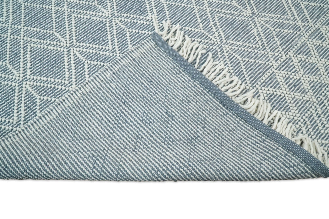 Hand Made Woolen Chunky and Soft White Wool Area Rug | CAL3
