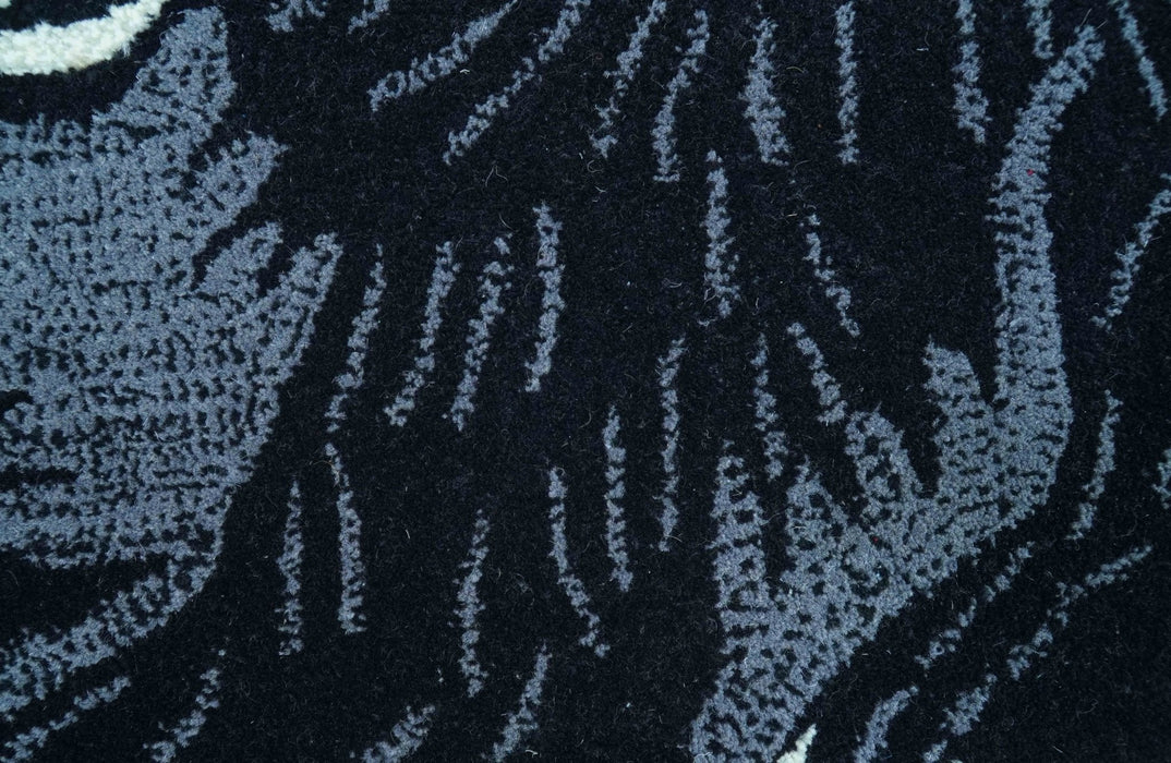 Hand Tufted 2x3 Animal Black Panther Wool Area Rug