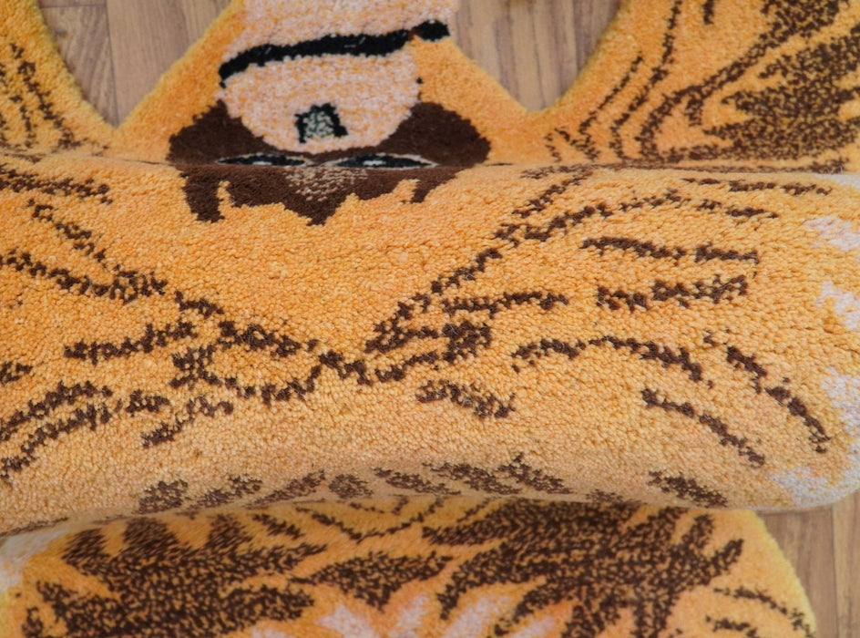 Hand Tufted Animal Monkey Brown 2x4 Wool Area Rug