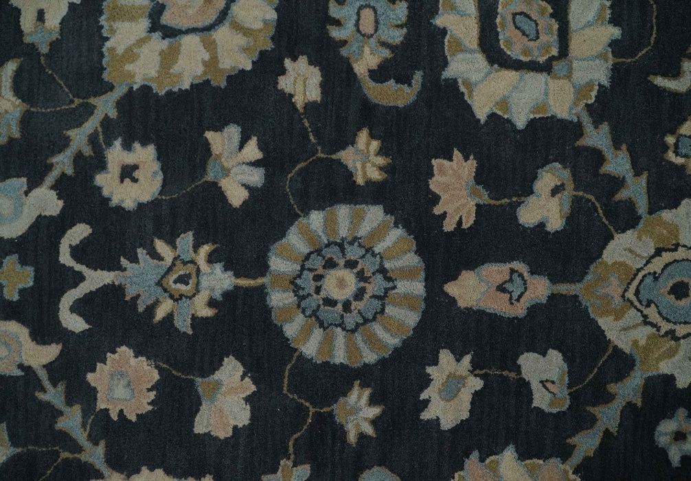 Hand Tufted Black and Silver Modern Turkish Oushak Multi size wool Area Rug, Kids, Living Room and Bedroom Rug