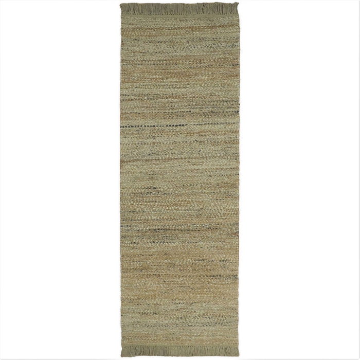 Hand Woven Brown Natural Jute and Wool Area Rug