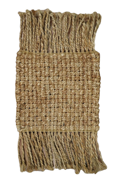 Hand Woven 100% Natural Fiber Brown Natural Jute Rug | JR007