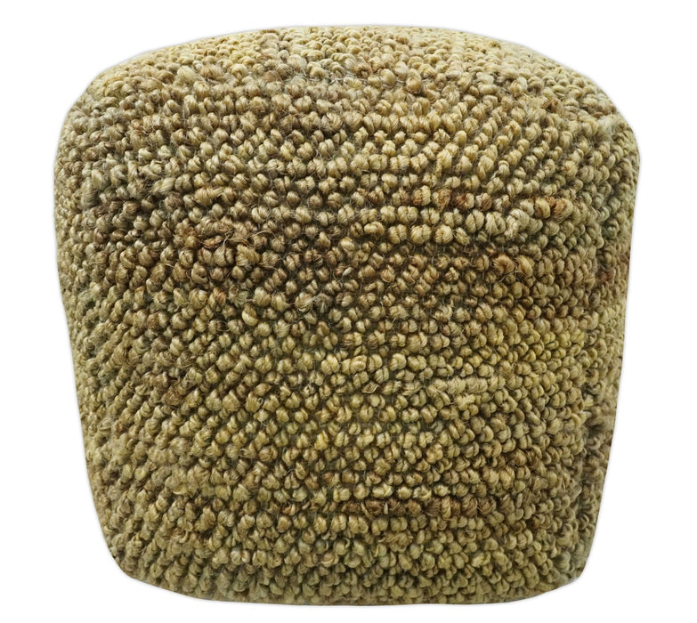 Hand Woven Natural Brown Chunky Design Jute Pouf