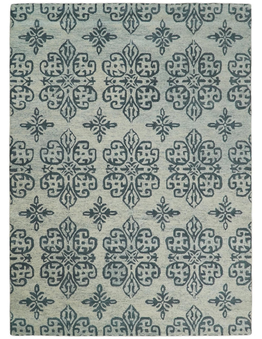 5x8 and 8x11 Hand-tufted Contemporary 100% Wool Modern Area Rug | TRD6375