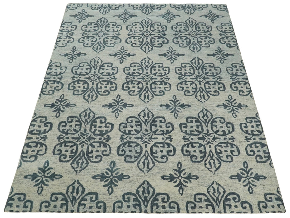 5x8 and 8x11 Hand-tufted Contemporary 100% Wool Modern Area Rug | TRD6375