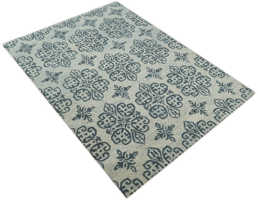 5x8 and 8x11 Hand-tufted Contemporary 100% Wool Modern Area Rug | TRD6375