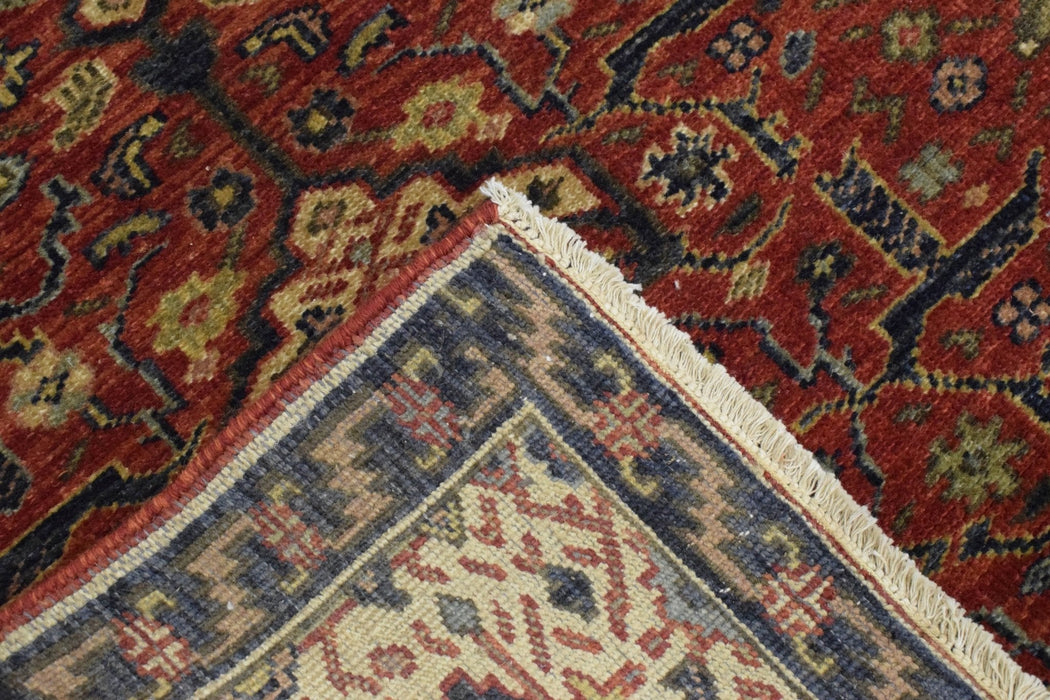 Handmade Rust and Blue Heriz Serapi Runner made with fine wool | SRP02