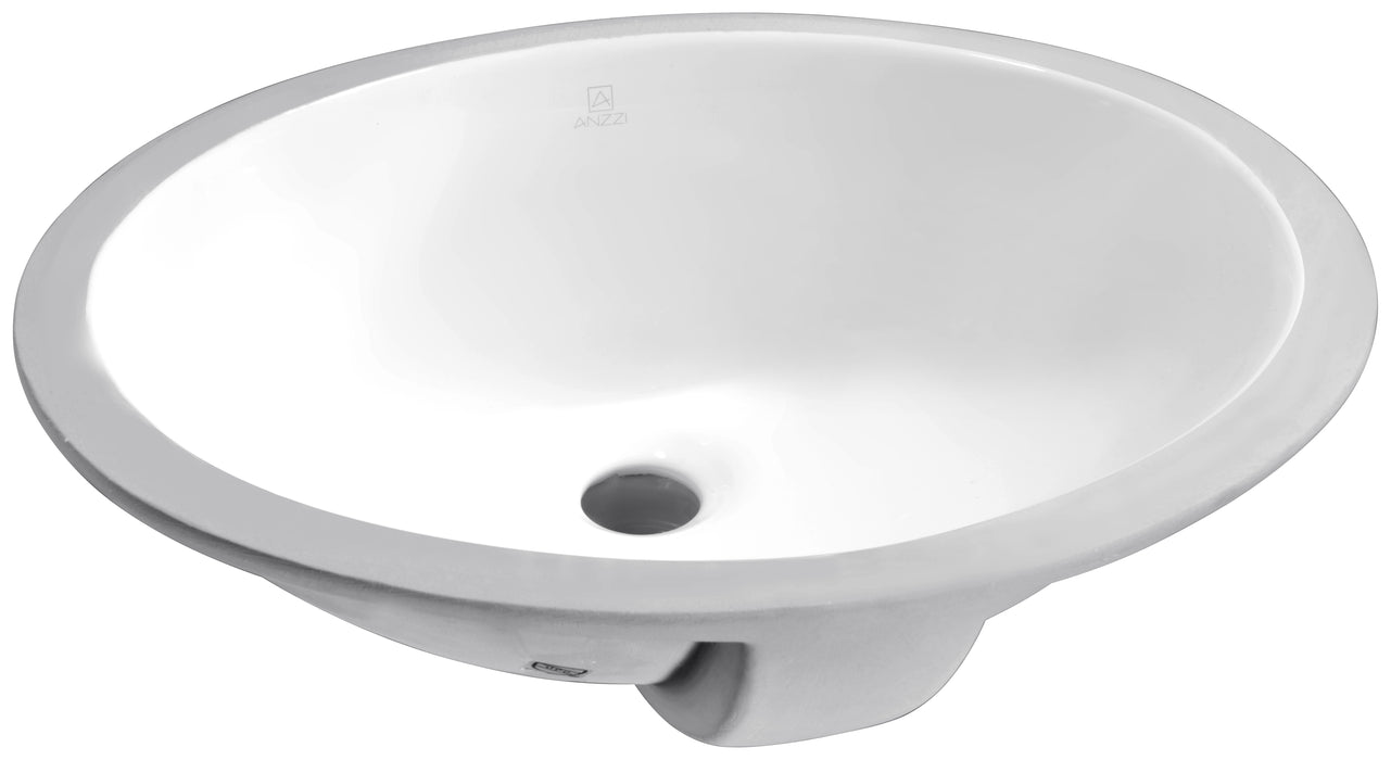 Lanmia Series 19.5 in. Ceramic Undermount Sink Basin in White