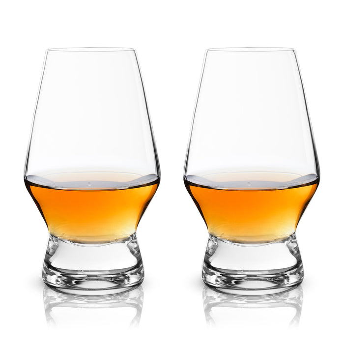 Raye Heavy Base Crystal Whiskey Tasting Glasses Set of 2