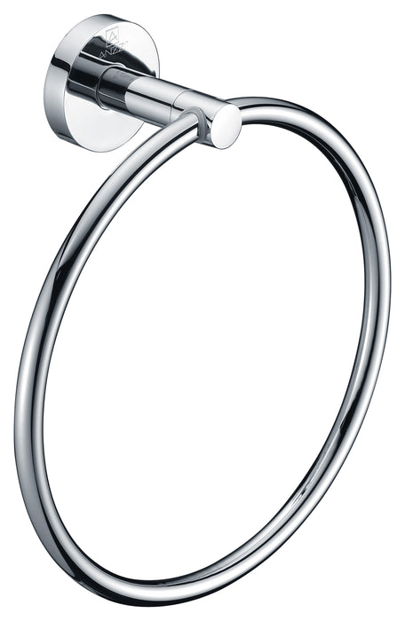 Caster Series Towel Ring in Polished Chrome