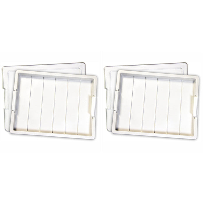 Elizabeth Ward Bead Storage Solutions Craft Supplies Organizer Tray (2 Pack)