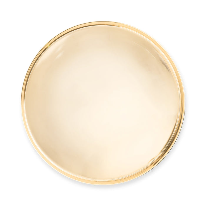 Round Serving Tray in Gold