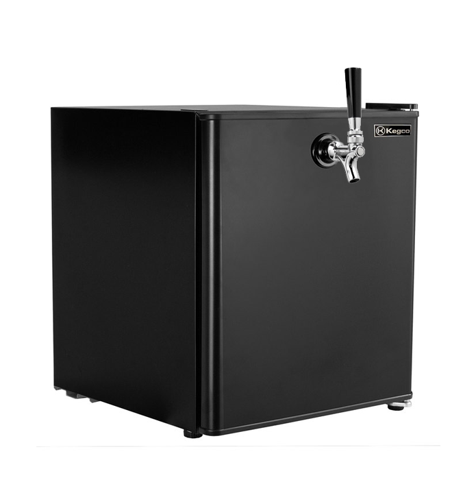 17" Wide Illy-Bag-In-A-Box Cold Brew Coffee Single Tap Black Mini Kegerator