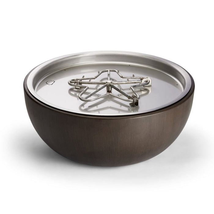 HPC 35-Inch Aluminum Gas Fire Bowl with Match Lit Ignition
