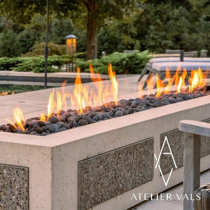 HPC Interlink Gas Fire Pit Insert with Push Button Ignition