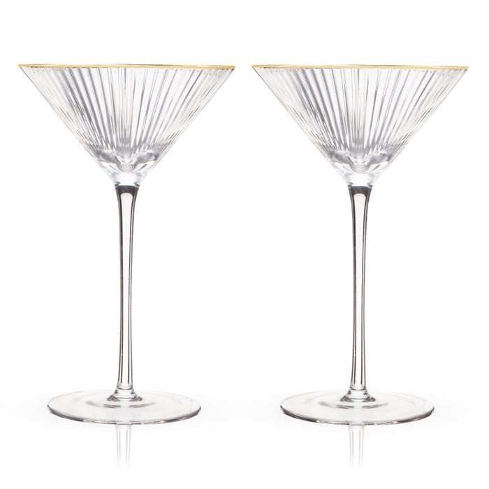 Meridian Crystal Martini Glasses Set of 2