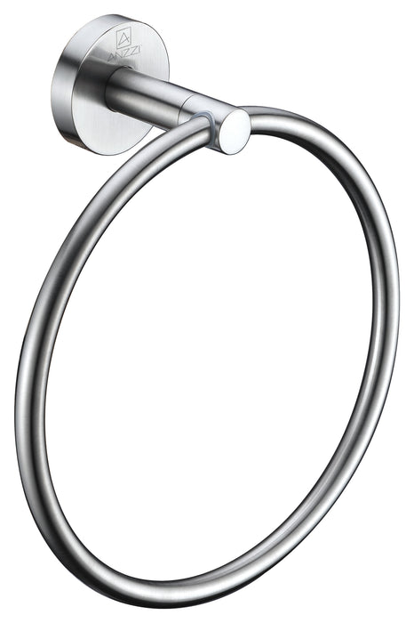 Caster Series Towel Ring in Brushed Nickel