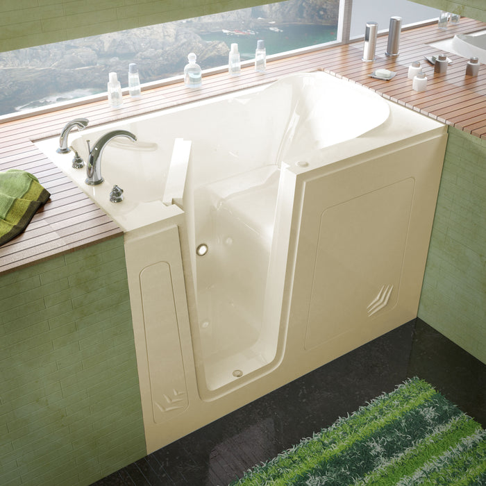 MediTub Walk-In 30 x 54 Left Drain Biscuit Soaking Walk-In Bathtub