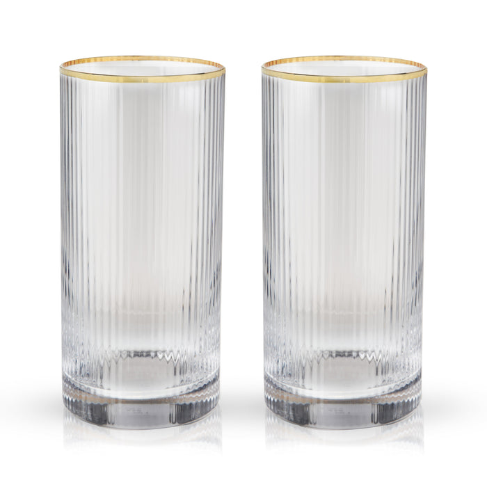 Meridian Crystal Highball Glasses Set of 2