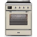 ILVE - Majestic II Series - 30 Inch Electric Freestanding Single Oven Range (UMI30NE3) - Antique White Chrome