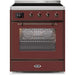 ILVE - Majestic II Series - 30 Inch Electric Freestanding Single Oven Range (UMI30NE3) - Burgundy with Bronze Trim