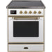 ILVE - Majestic II Series - 30 Inch Electric Freestanding Single Oven Range (UMI30NE3) - White with Brass Trim